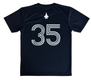 自衛隊グッズ　メンズＴシャツ　F-35  Lightning2　背番号35　速乾タイプ