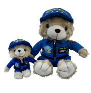 自衛隊グッズ ぬいぐるみ ブルーインパルスベアー  キャップバージョン(着脱式)　2サイズ(中サイズ、小ボールチェーン）