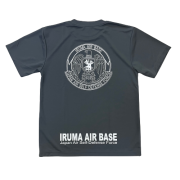 航空自衛隊グッズ　JASDF　入間基地マーク　グレー×ホワイト　Tシャツ　速乾タイプ
