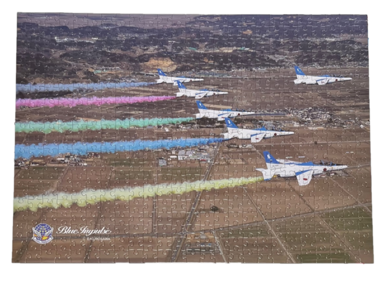 自衛隊グッズ　航空写真家・黒澤英介氏のブルーインパルス　カラースモーク ジグソーパズル　500ピース