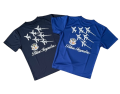 自衛隊グッズ　メンズTシャツ　チャレンジ　6機編隊 ブルーインパルス　ネイビーとブルー の2色　速乾タイプ　