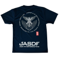 自衛隊グッズ　メンズTシャツ　航空自衛隊徽章とJASDF　ネイビー