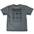 自衛隊グッズ　グレーバージョン　黒文字　入間基地部隊マークTシャツ　速乾タイプ