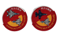 ワッペン　PACIFIC SKIES 24 日西(スペイン)共同  F-15とF-2の2種 　マジック付