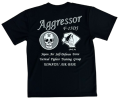 自衛隊グッズ　メンズTシャツ　航空自衛隊　小松基地　航空戦術教導団　飛行教導群　アグレッサー　黒地　速乾タイプ