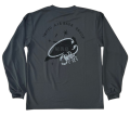 自衛隊グッズ　硫黄島基地隊　オリジナルTシャツ　ダークグレーカラー  ロンTバージョン　長袖　速乾タイプ