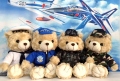 自衛隊グッズ　ベアーぬいぐるみ　中　4種