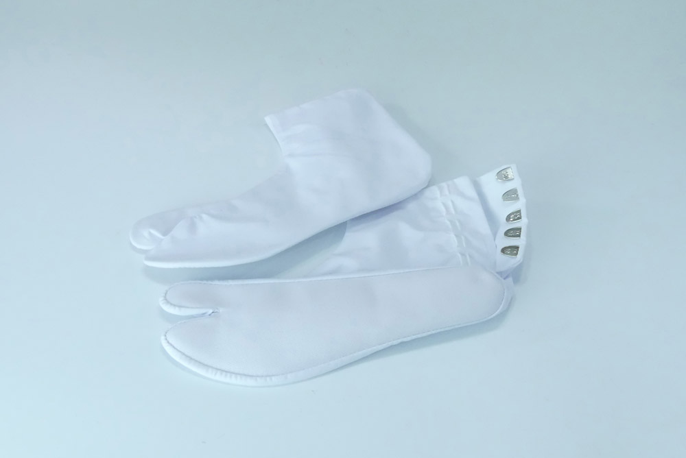 【白足袋】高級綿たび　5枚コハゼ　(冬用)　5足セット　