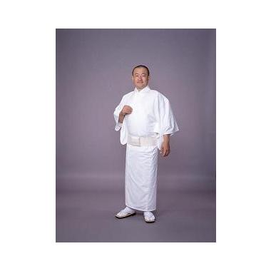 （※在庫限り）【寺院用白衣　男性用】東レシルック羽二重白衣・単衣　（合用）