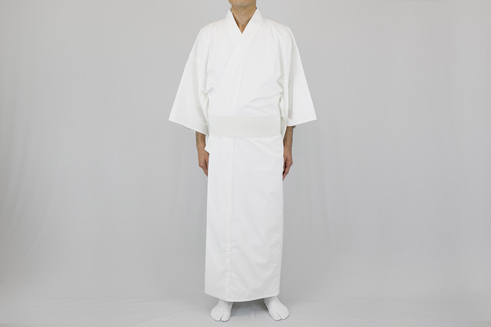 （※在庫限り）【寺院用白衣　男性用】東レリ－バ－グ白衣 （冬用）