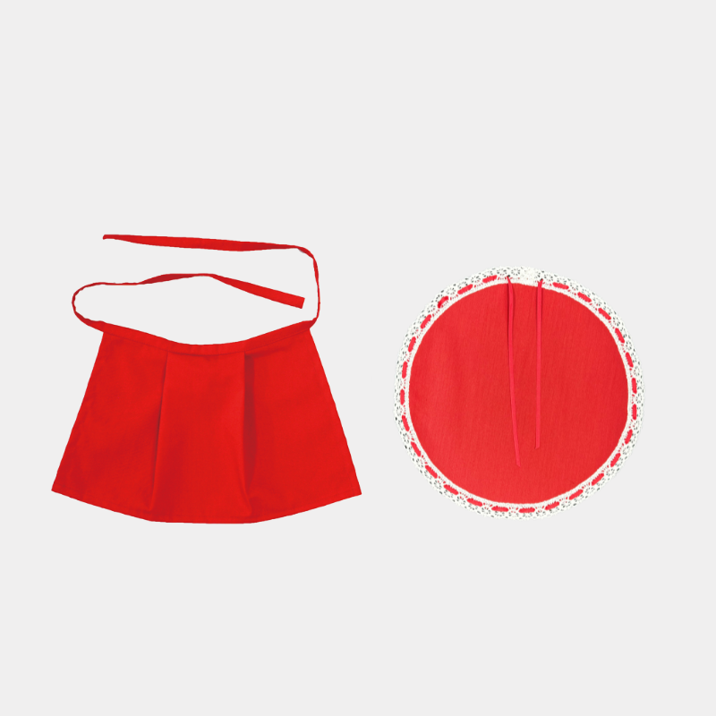 六地蔵 涎掛け(前掛け)／帽子（6枚セット）