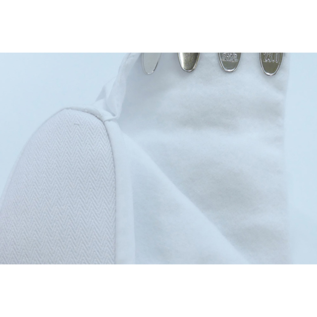 福助足袋 高級綿白キャラコたび／裏地ネル／なみ型／4枚コハゼ／綿底／冬用 【5足セット】