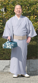 【着物 男性用】東レ爽竹風通る着物　うす茶・グレー・紺(夏用)