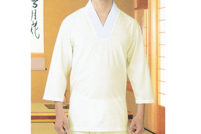 Tシャツ 半襦袢 男性用 寺院用 神職用】 ポカポカ カシミヤ混半衿付襦袢 七分袖(防寒用) Tシャツ 半襦袢 男性用 寺院用 神職用】 ポカポカ カシミヤ混半衿付襦袢 七分袖(防寒用)