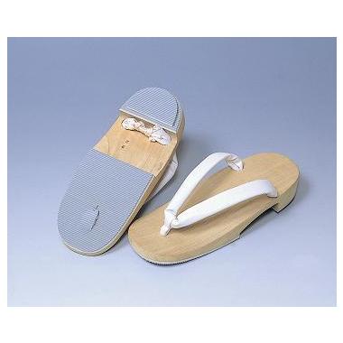 【下駄　女性用　白鼻緒】角型桐ソフト下駄