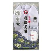 【福助足袋　白足袋】　外反母趾のびる綿たび　4枚コハゼ年間用）