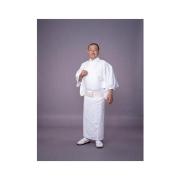 （※在庫限り）【寺院用白衣　男性用】東レシルック羽二重白衣・単衣　（合用）