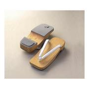 【下駄　男性用　白鼻緒】角型　総桐右近下駄