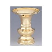 ※メーカー直送【仏具 花瓶 寺院用】花瓶中口　真鍮磨仕上