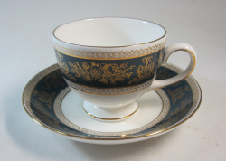 ウェッジウッドWedgwood コロンビア ブルー＆ゴールド カップ＆ソーサー リー【ウェッジウッド廃盤品/個数限定】