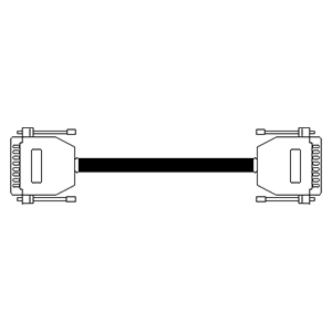 DDAES-1.5WY Dsub25ロングインチネジ/Dsub25ロングミリネジ AESクロスケーブル (ミリネジx2付属)