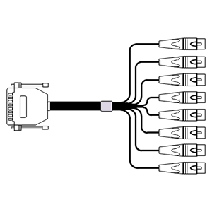 ATAS-5F Dsub25ロングインチネジ/XLR3F 変換アナログケーブル 5m (ミリネジx2付属)