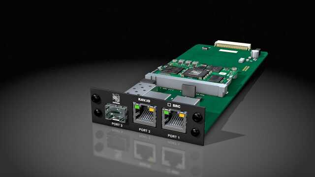 RAV.IO 128ch RAVENNA/ST2110 AoIP モジュール