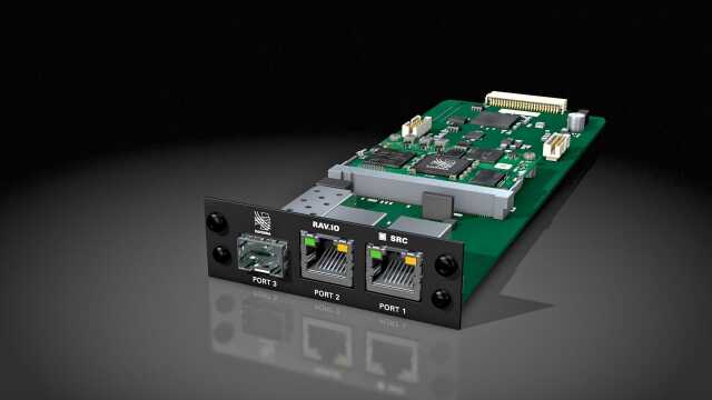 RAV.SRC.IO 128ch RAVENNA/ST2110 AoIP モジュール  with HD SRC