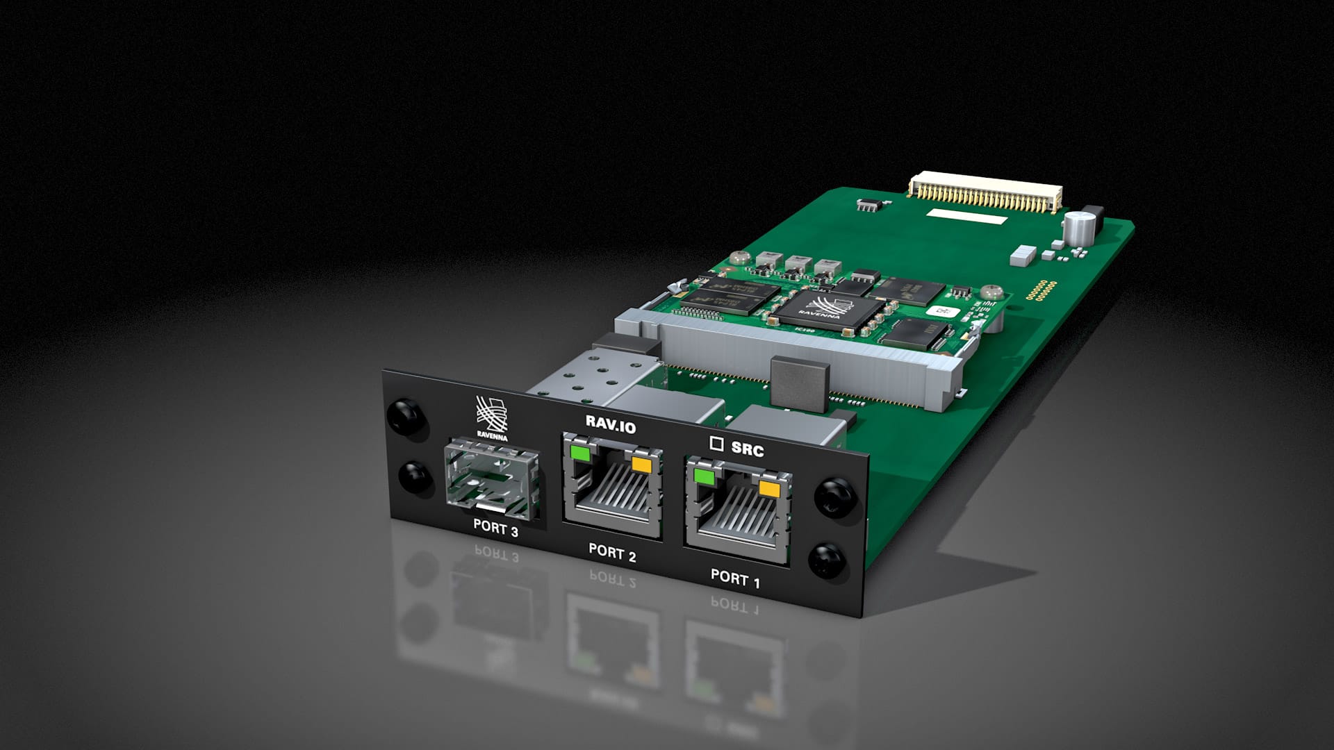 RAV.IO 128ch RAVENNA/ST2110 AoIP モジュール