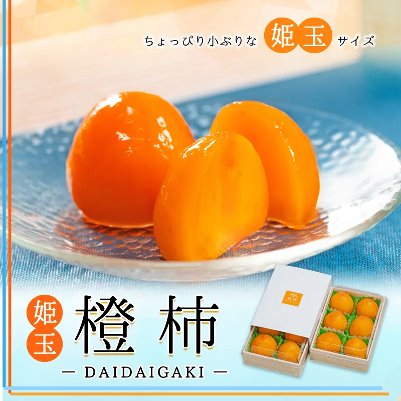 12個(6個×2箱) 橙柿（姫玉）【双松庵唯七 公式本店】