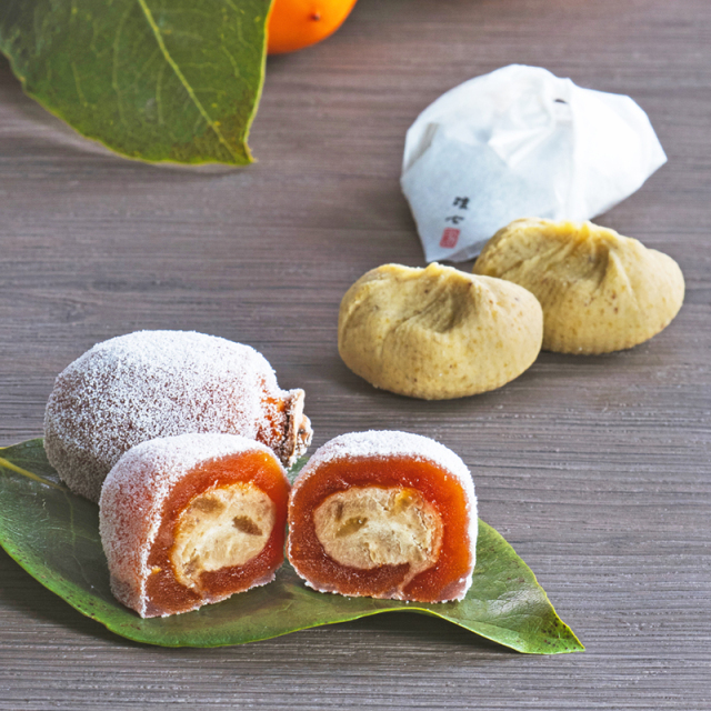 柿寿楽と栗きんとん詰合せ　8個入