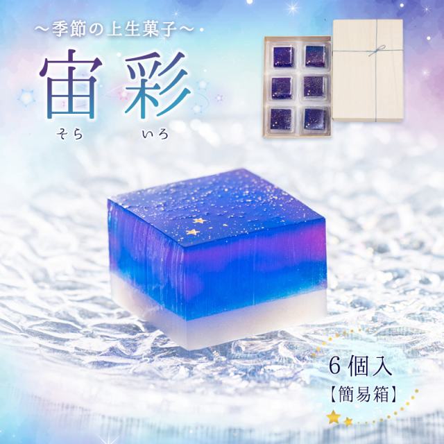 6個 上生菓子 宙彩 【双松庵唯七 公式本店】