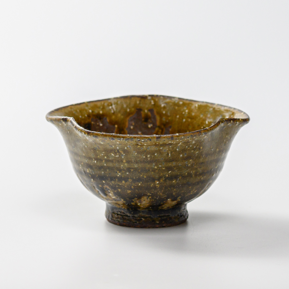 萩焼(伝統的工芸品)小鉢緑釉三つ葉