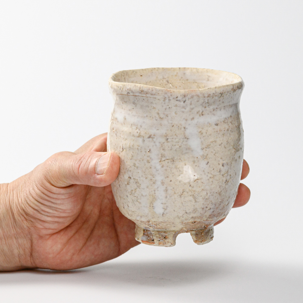 萩焼(伝統的工芸品)大湯呑鬼萩化粧荒呉器えくぼNo112