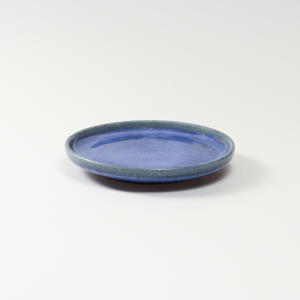 萩焼(伝統的工芸品)小皿透青釉丸No1237