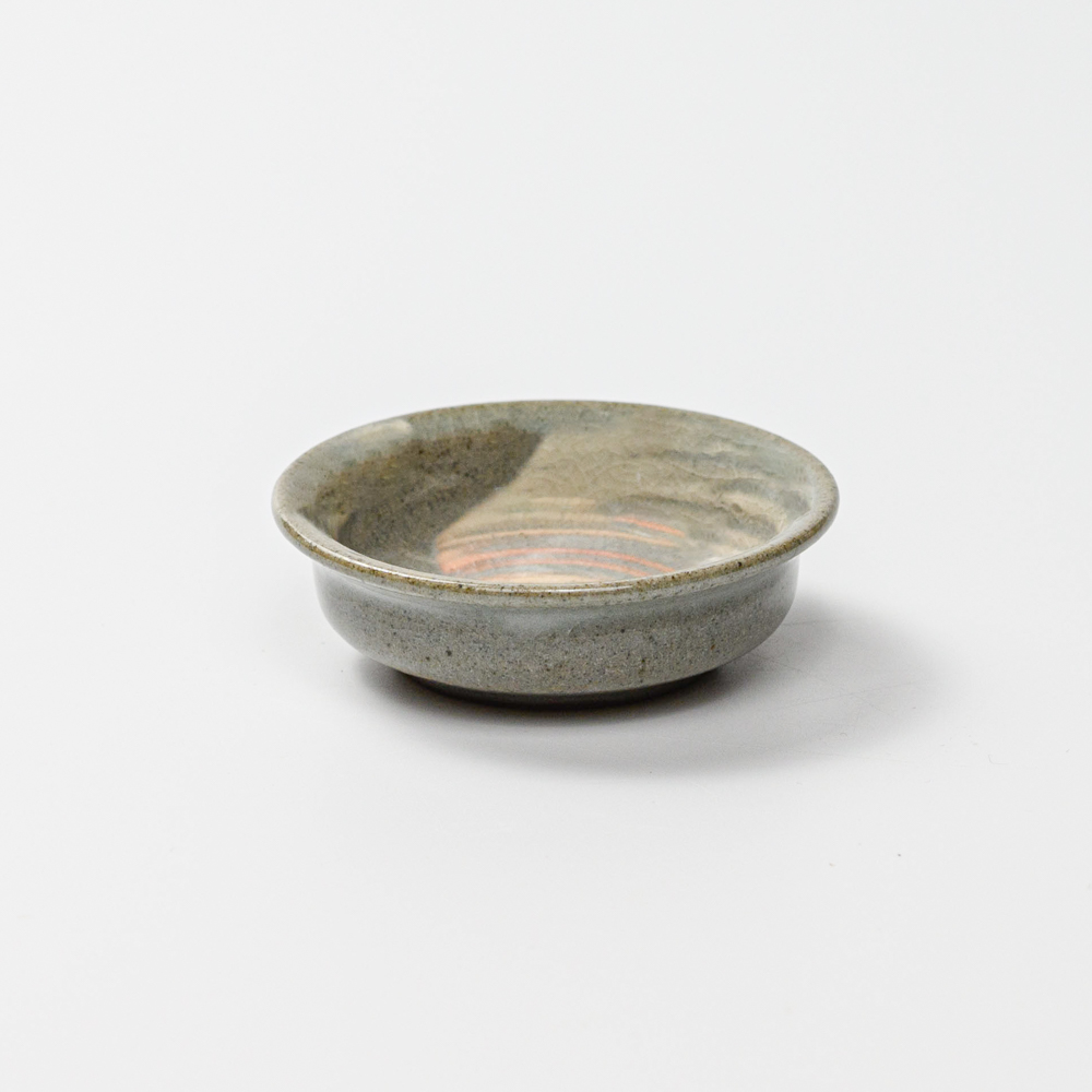 萩焼(伝統的工芸品)豆皿刷毛青朝顔