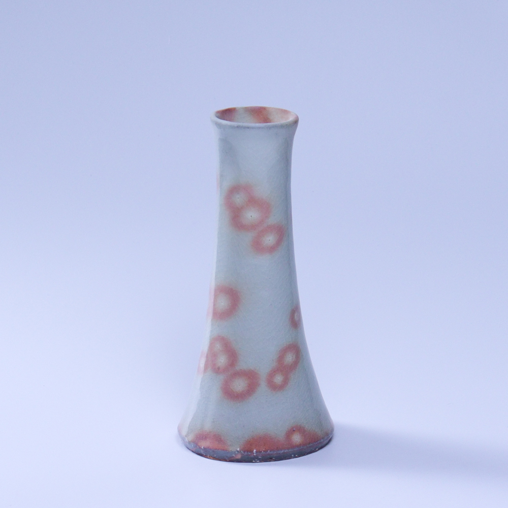 萩焼(伝統的工芸品)花入小細手御本手円錐形No1459