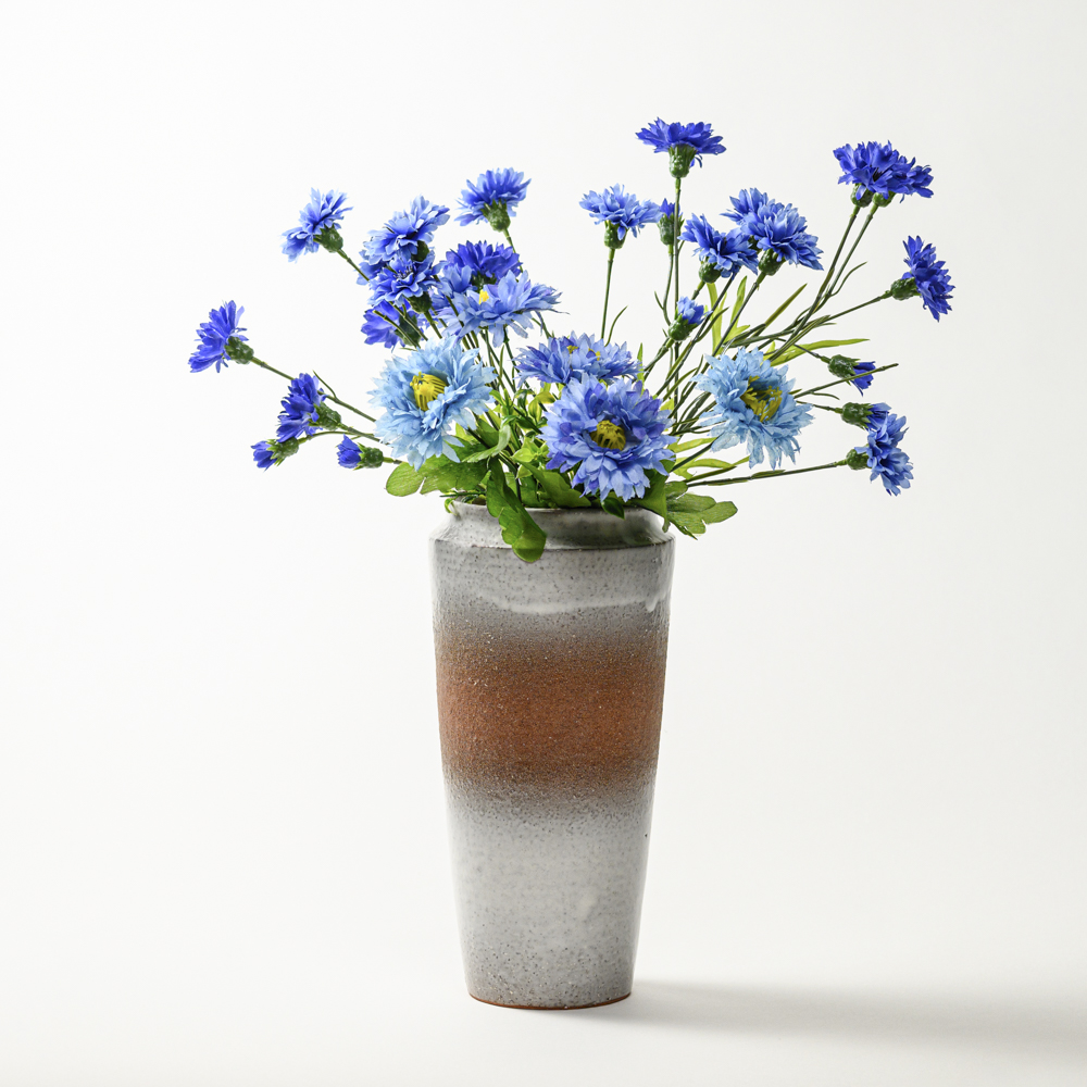 萩焼(伝統的工芸品)花入特大白萩掛分け掛外し肩衝No1486
