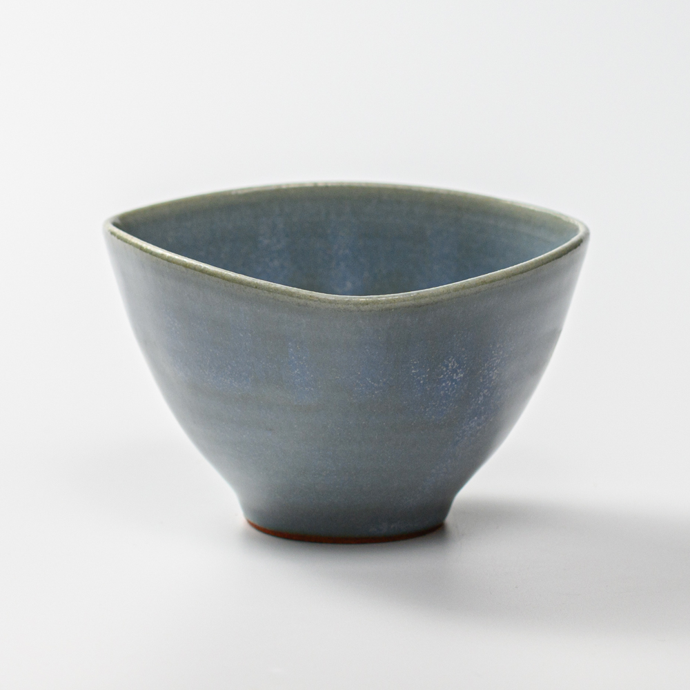 萩焼(伝統的工芸品)小鉢大淡青釉三方