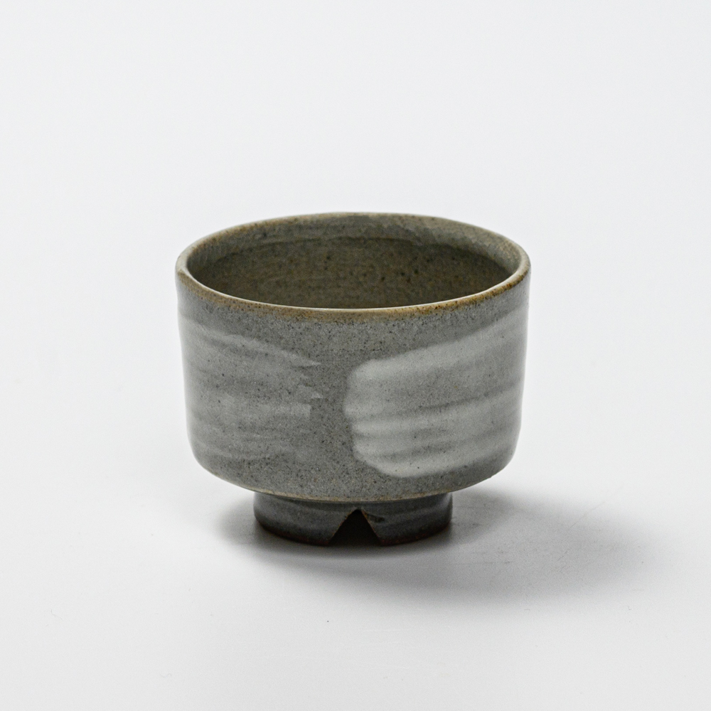 萩焼(伝統的工芸品)ぐい呑刷毛青筒No803