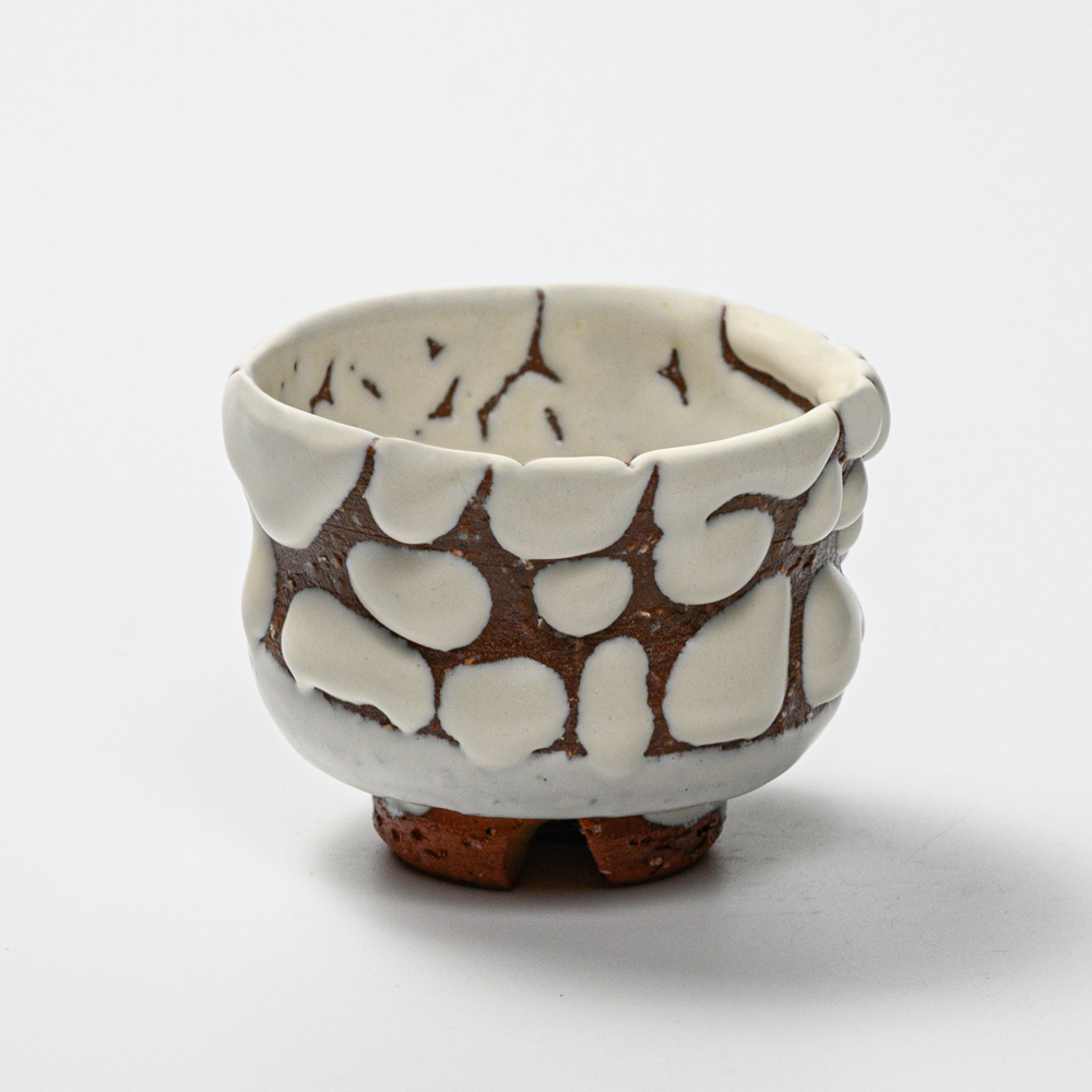 萩焼(伝統的工芸品)ぐい呑鬼白特胴締No818