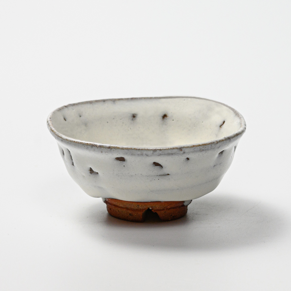 萩焼(伝統的工芸品)盃鬼白竹丸No876