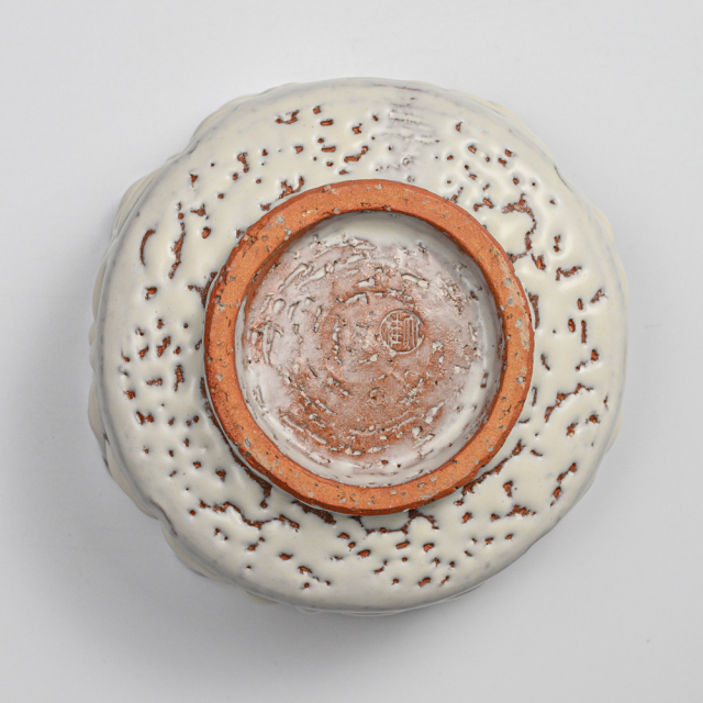 萩焼(伝統的工芸品)小鉢鬼白特四方へこみ