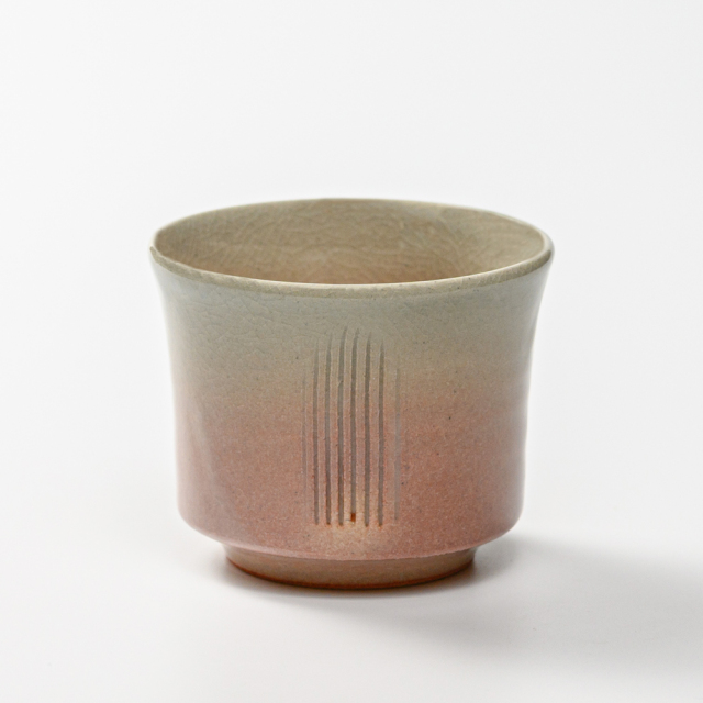 萩焼(伝統的工芸品)そばちょこ姫萩端反櫛目