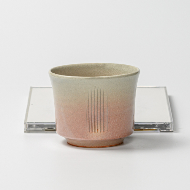 萩焼(伝統的工芸品)そばちょこ姫萩端反櫛目