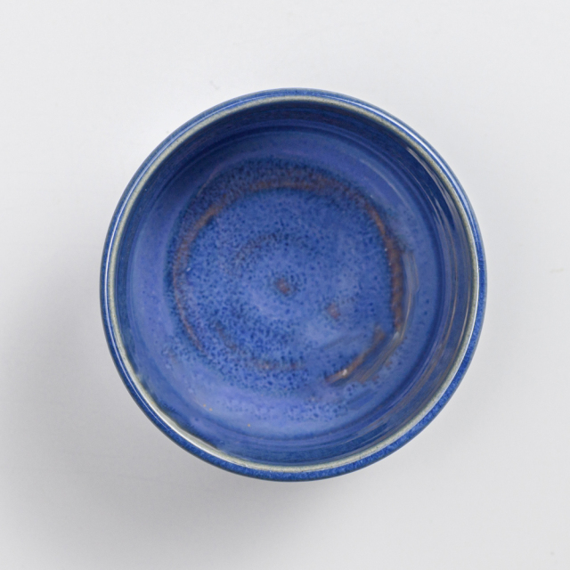 萩焼(伝統的工芸品)そばちょこ透青釉筒線彫