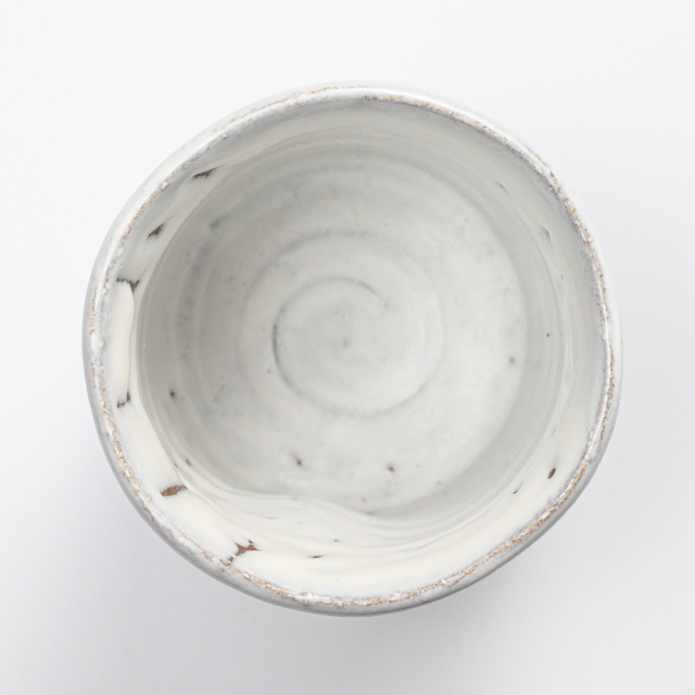 萩焼(伝統的工芸品)大湯呑鬼白荒松筒ヘラメNo108
