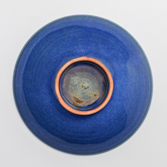 萩焼(伝統的工芸品)平鉢中透青釉末広