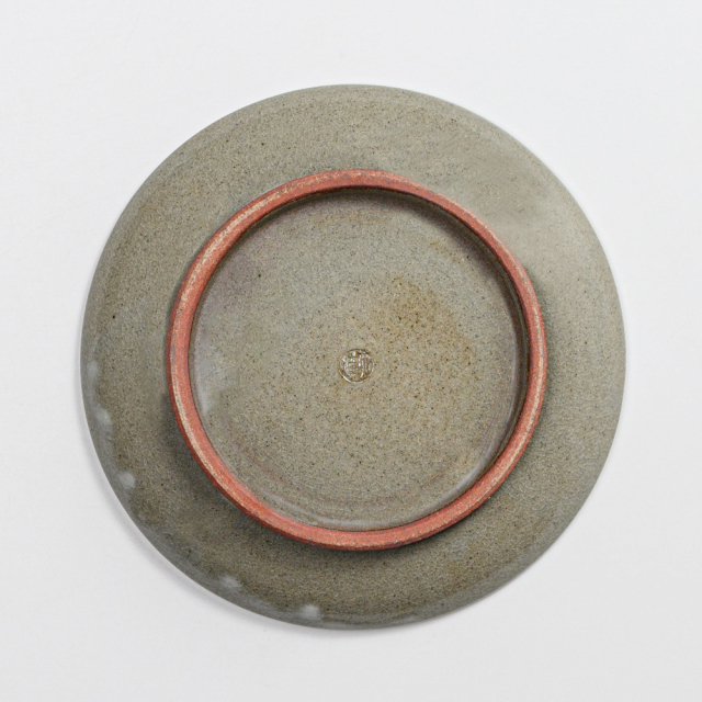 萩焼(伝統的工芸品)銘々皿刷毛青丸