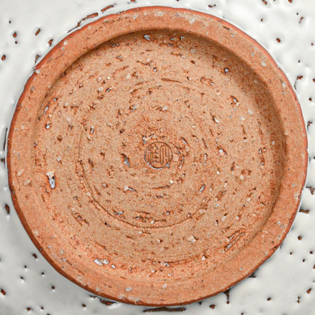 萩焼(伝統的工芸品)銘々皿鬼白松木の葉